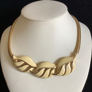 Vintage color enamel omega necklace.